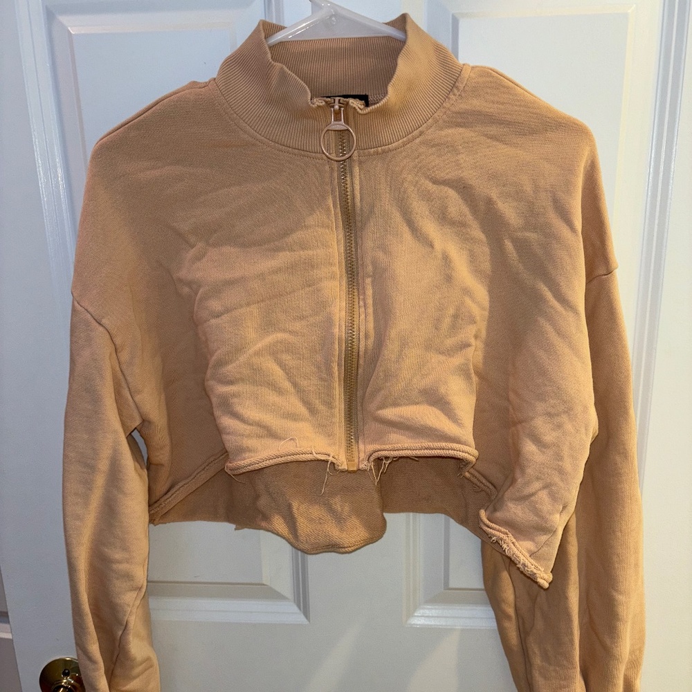 Forever 21 Cropped Zip-Up